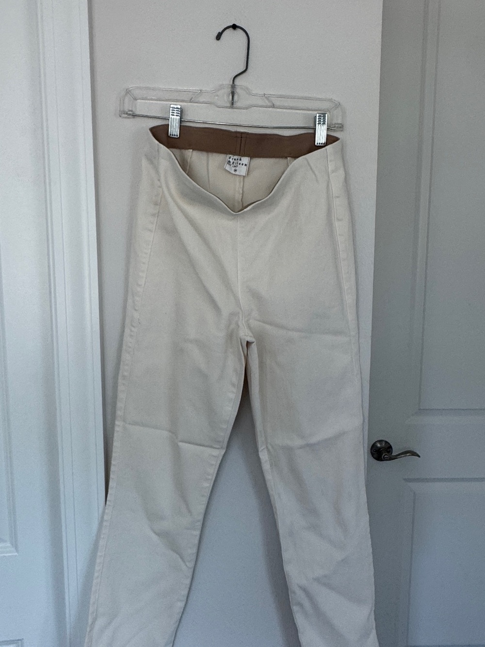 Frank and eileen Cream High-Waist Trousers